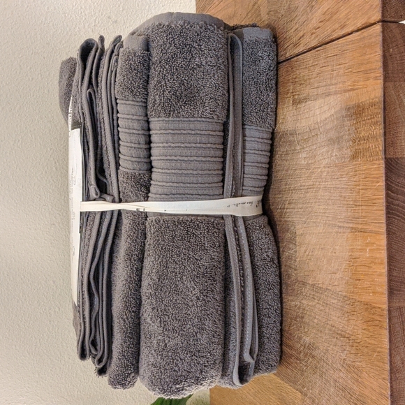 Modern Threads 6-Piece Charcoal 100% Turkish Cotton Towel Set - Picture 2 of 3